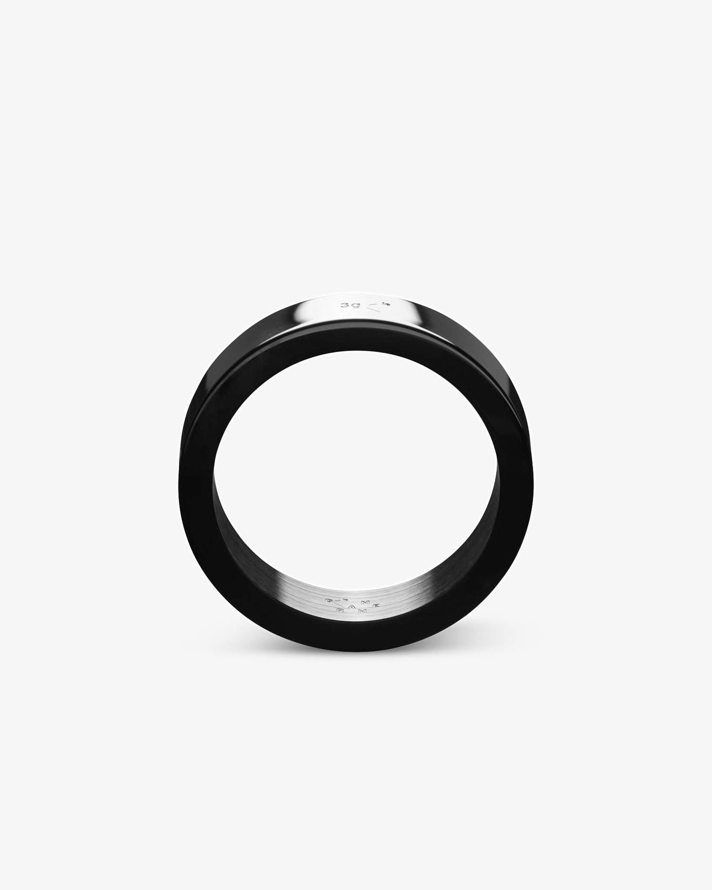 Le gramme 3g polished ceramic ribbon ring