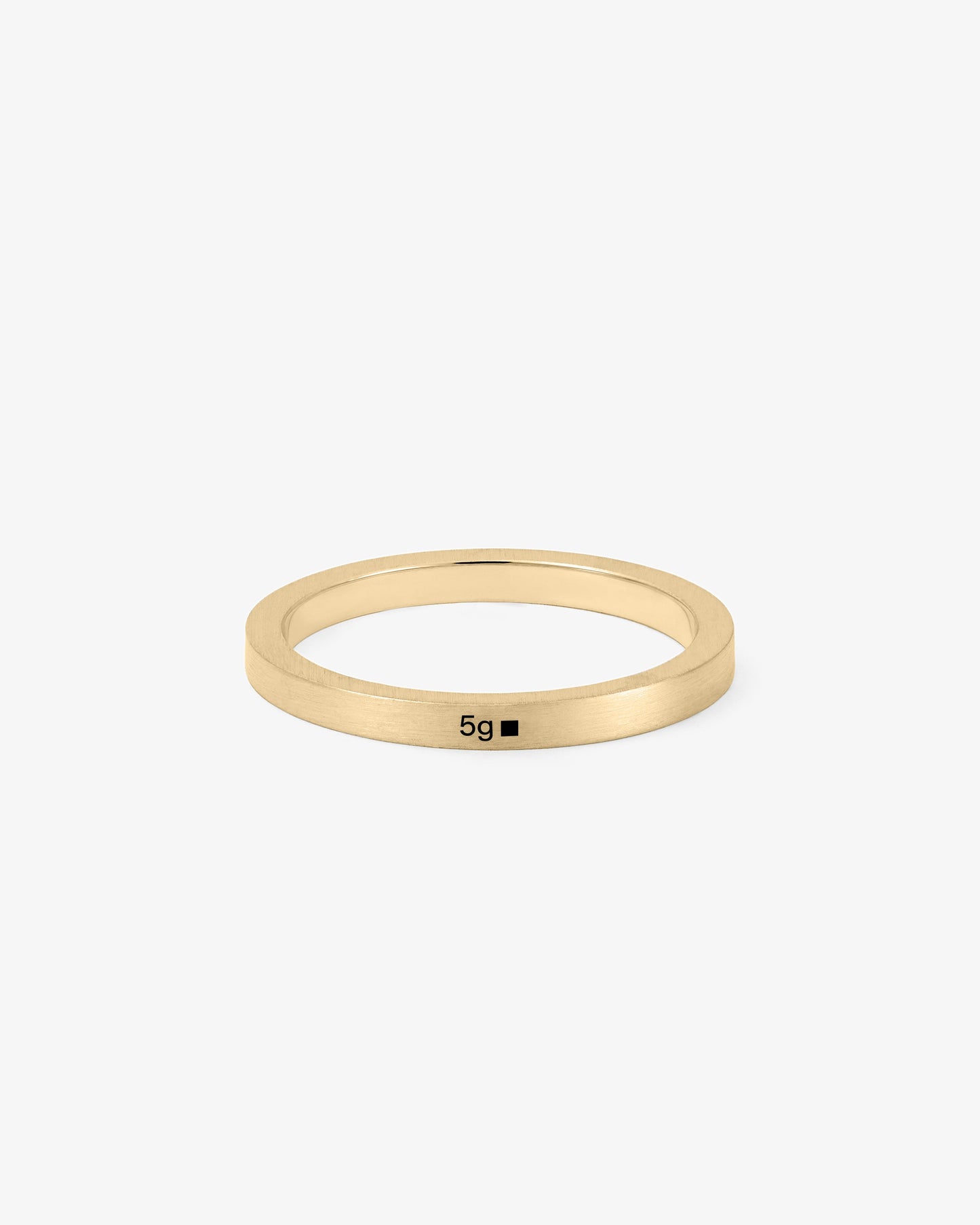 Le gramme 5g brushed 18k gold ribbon ring