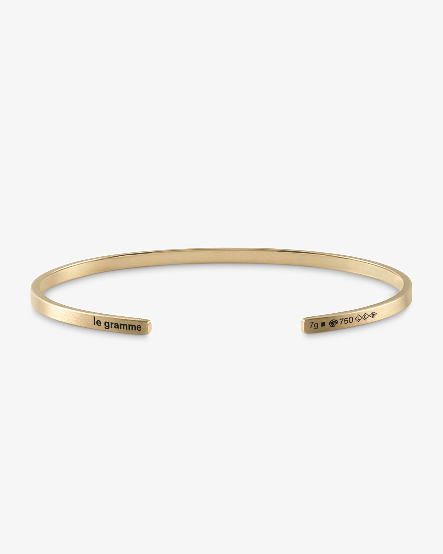 Le gramme 7g brushed 18k gold ribbon bracelet
