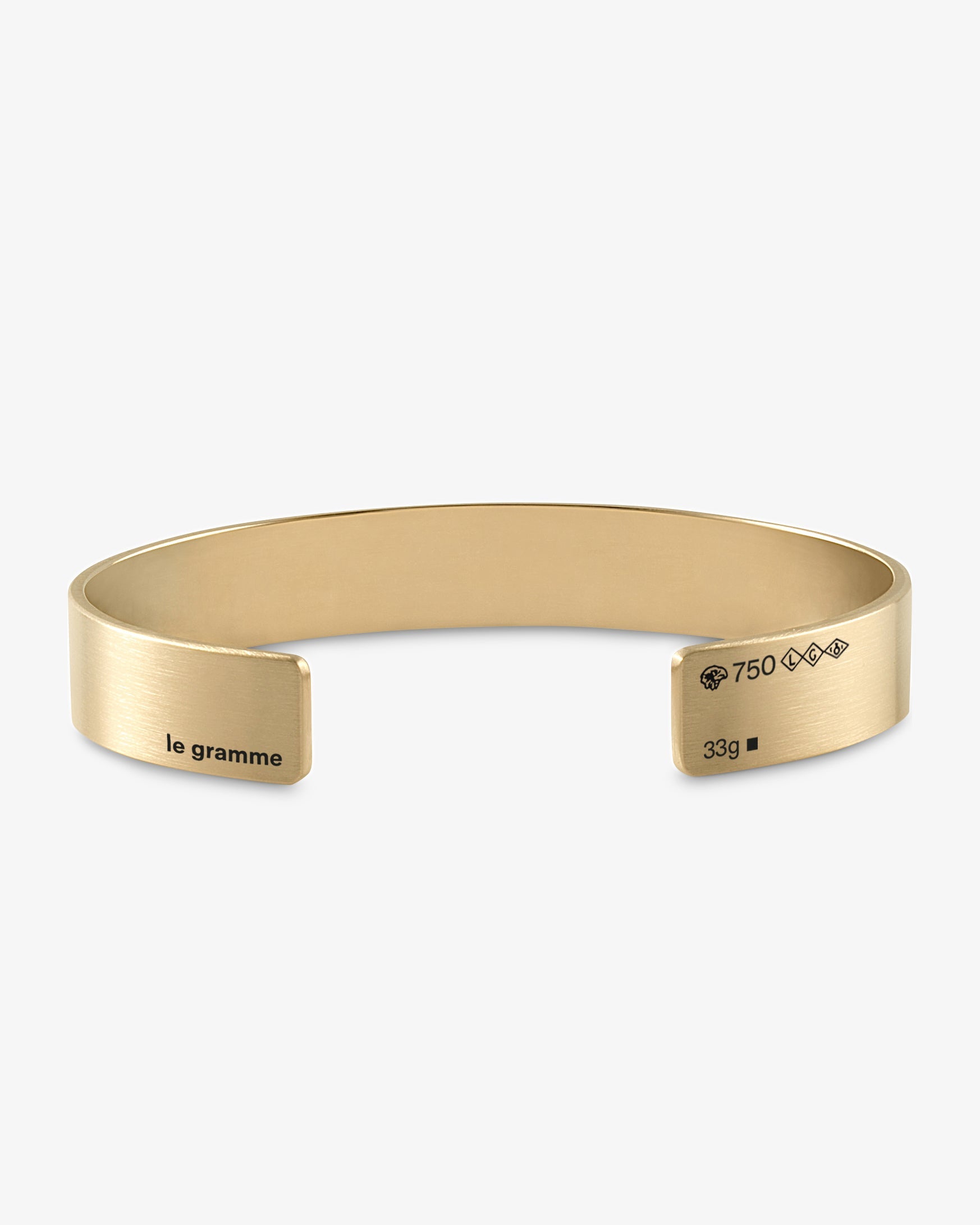 Le gramme 33g brushed 18k gold ribbon bracelet