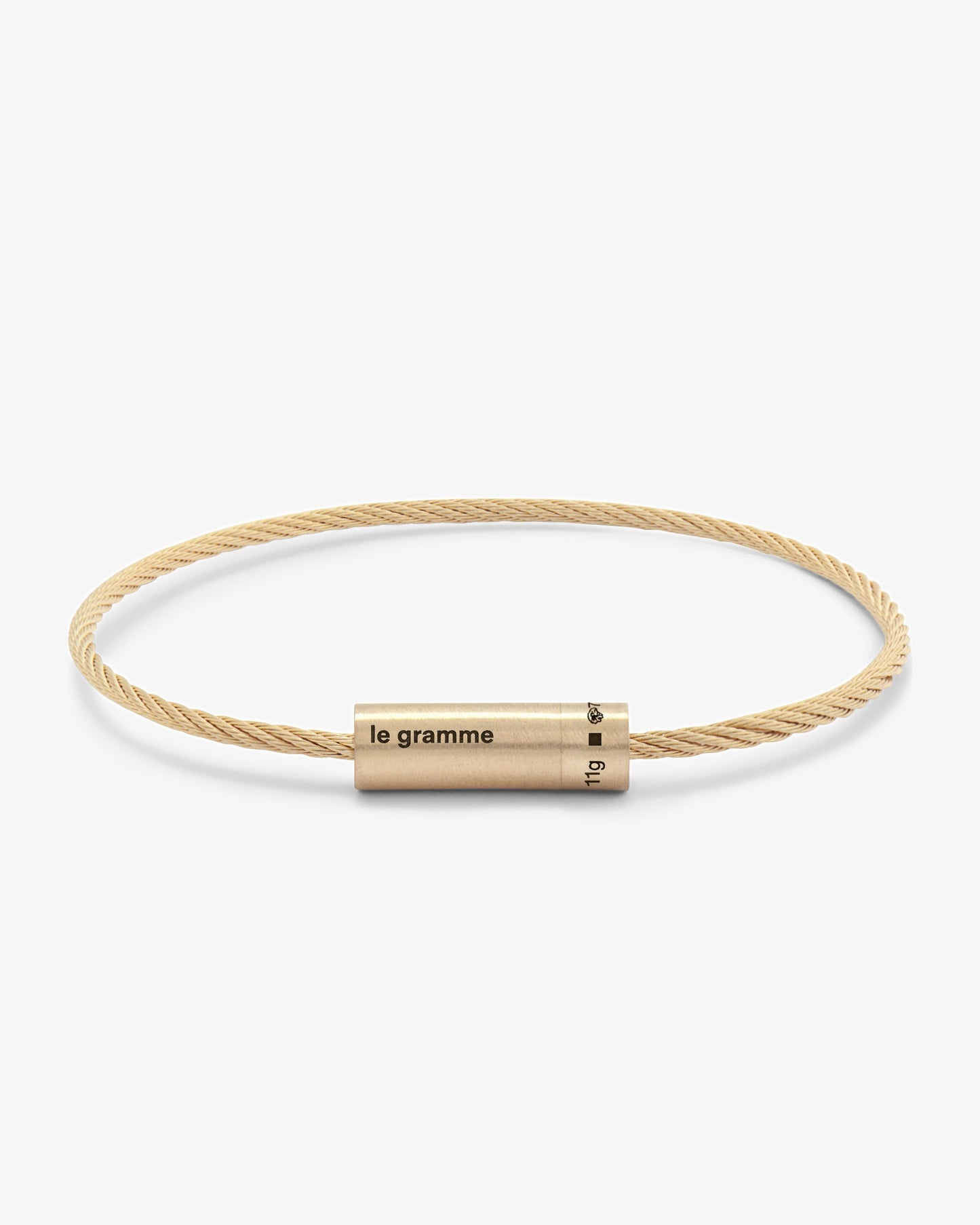 Le gramme 11g brushed 18k gold cable bracelet