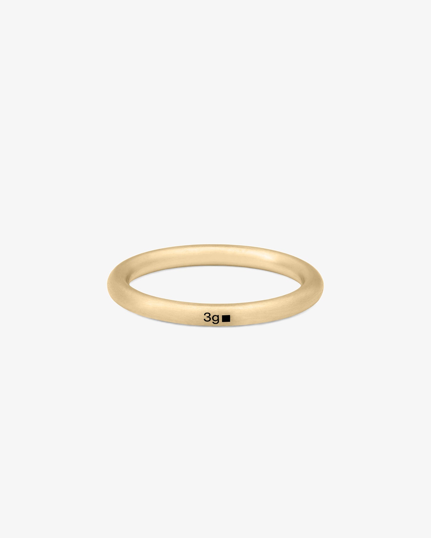Le gramme 3g brushed 18k gold bangle ring