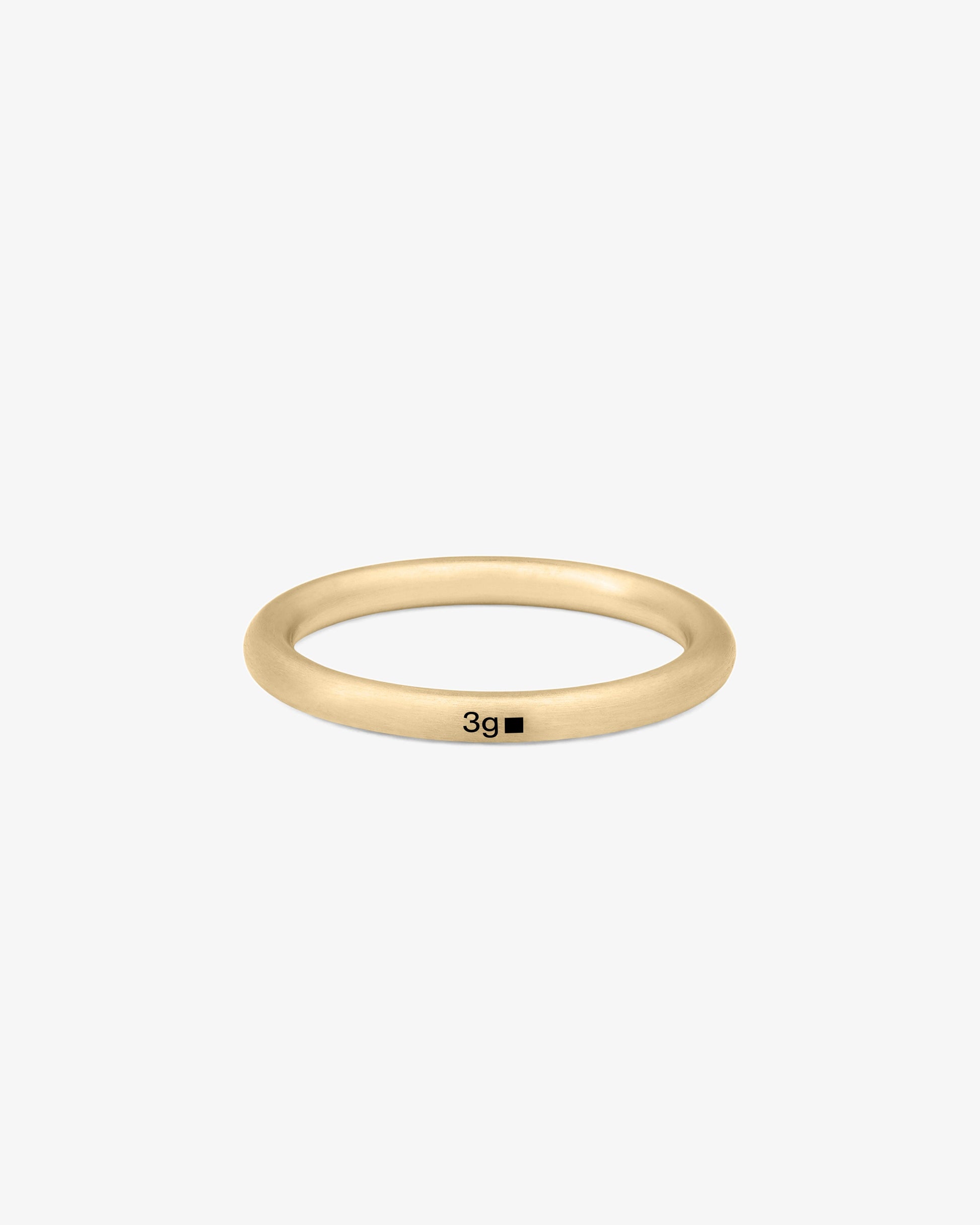 Le gramme 3g brushed 18k gold bangle ring