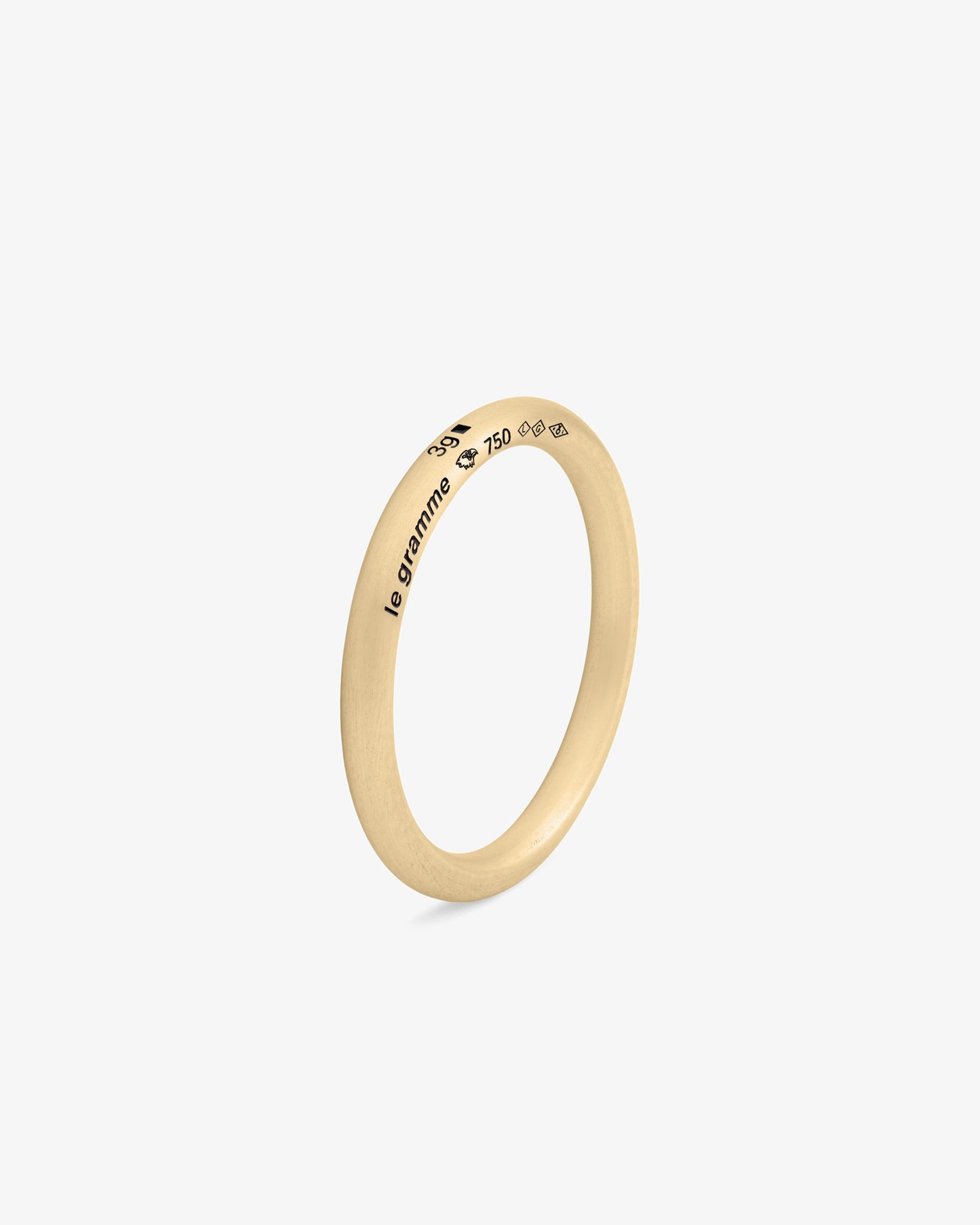 Le gramme 3g brushed 18k gold bangle ring
