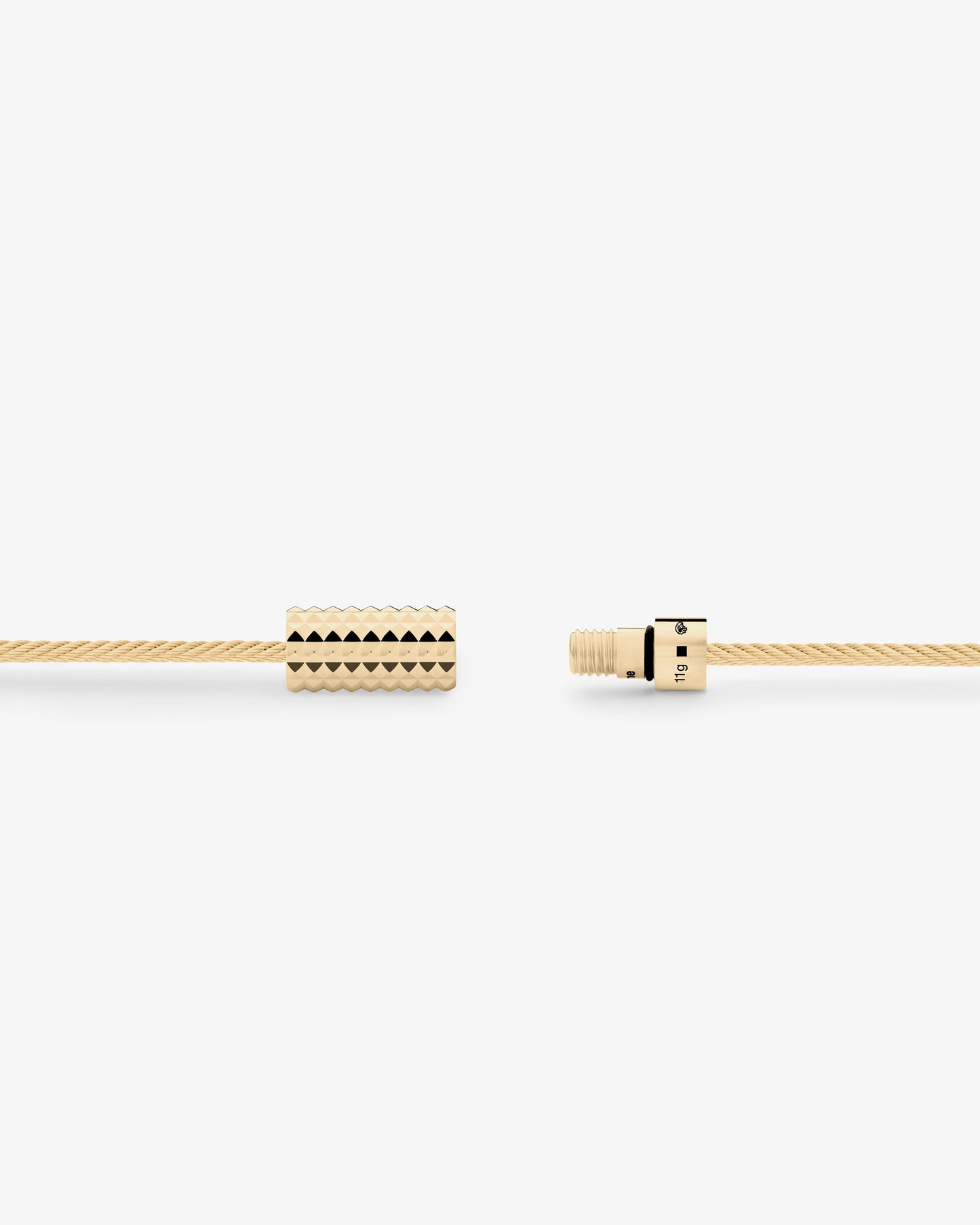 Le gramme 11g pyramid guilloche cable bracelet