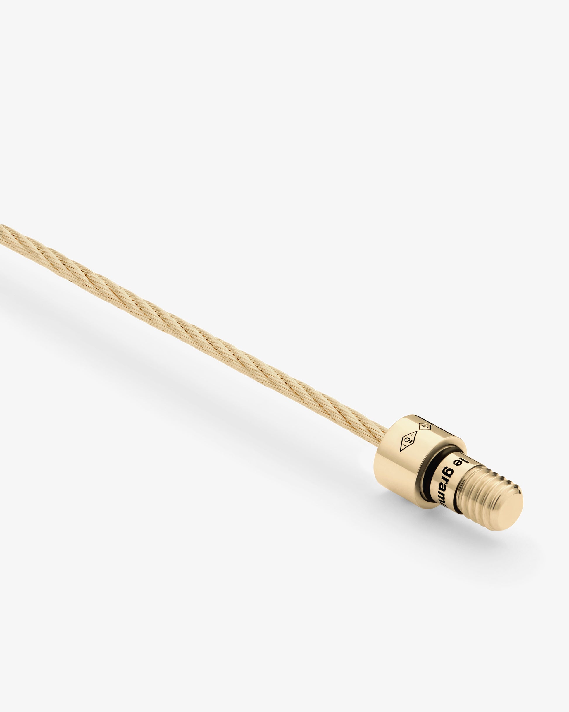 Le gramme 11g pyramid guilloche cable bracelet