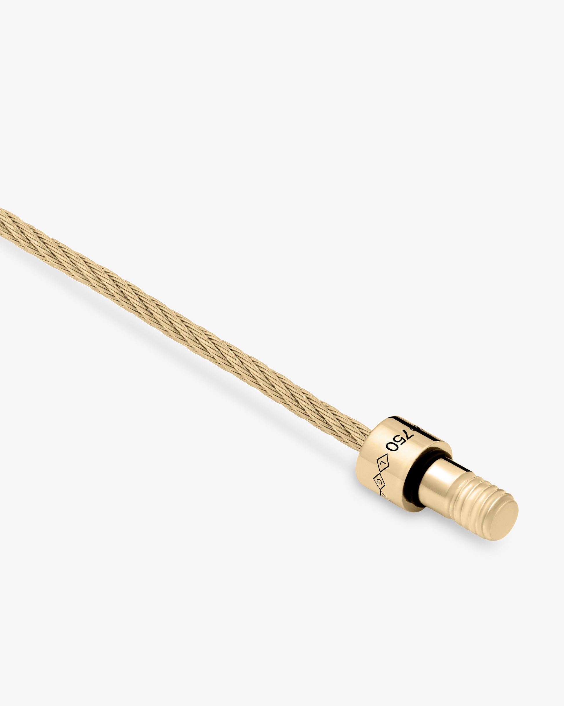 Le gramme 9g polished 18k gold diamond cable bracelet