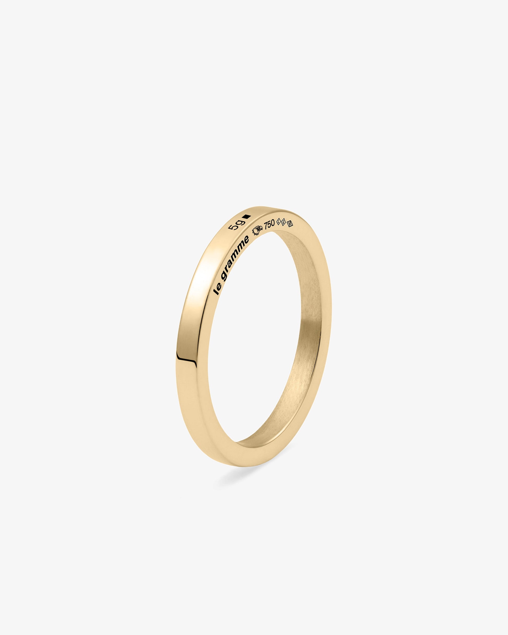 Le gramme 5g polished 18k gold ribbon ring