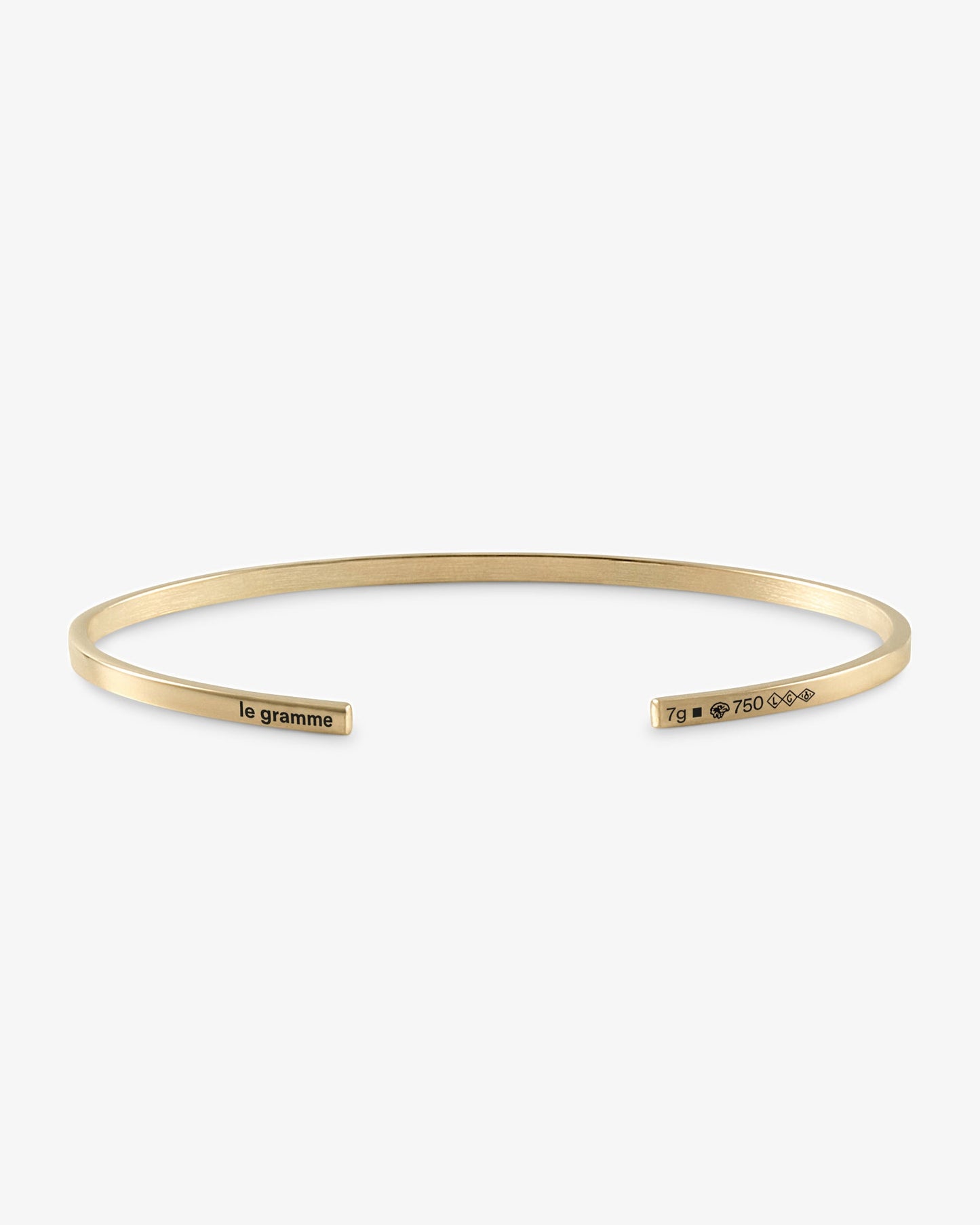 Le gramme 7g polished 18k gold ribbon bracelet