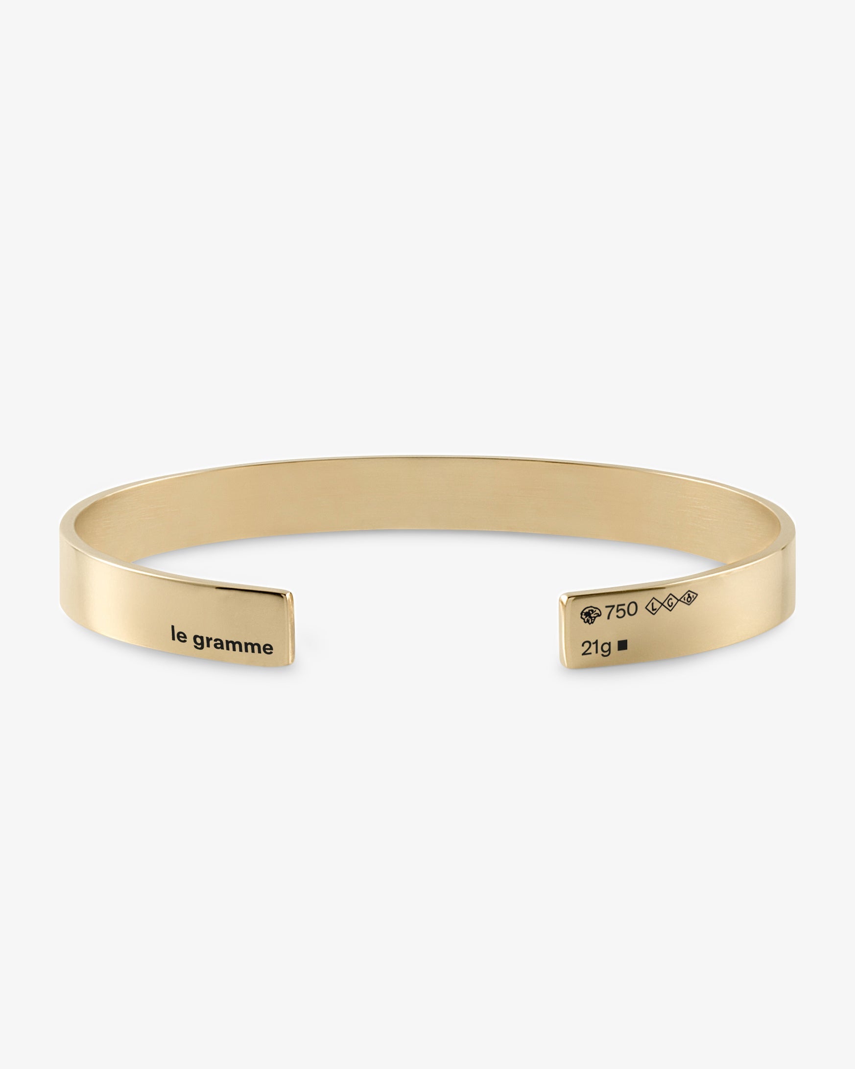 Le gramme 21g polished 18k gold ribbon bracelet