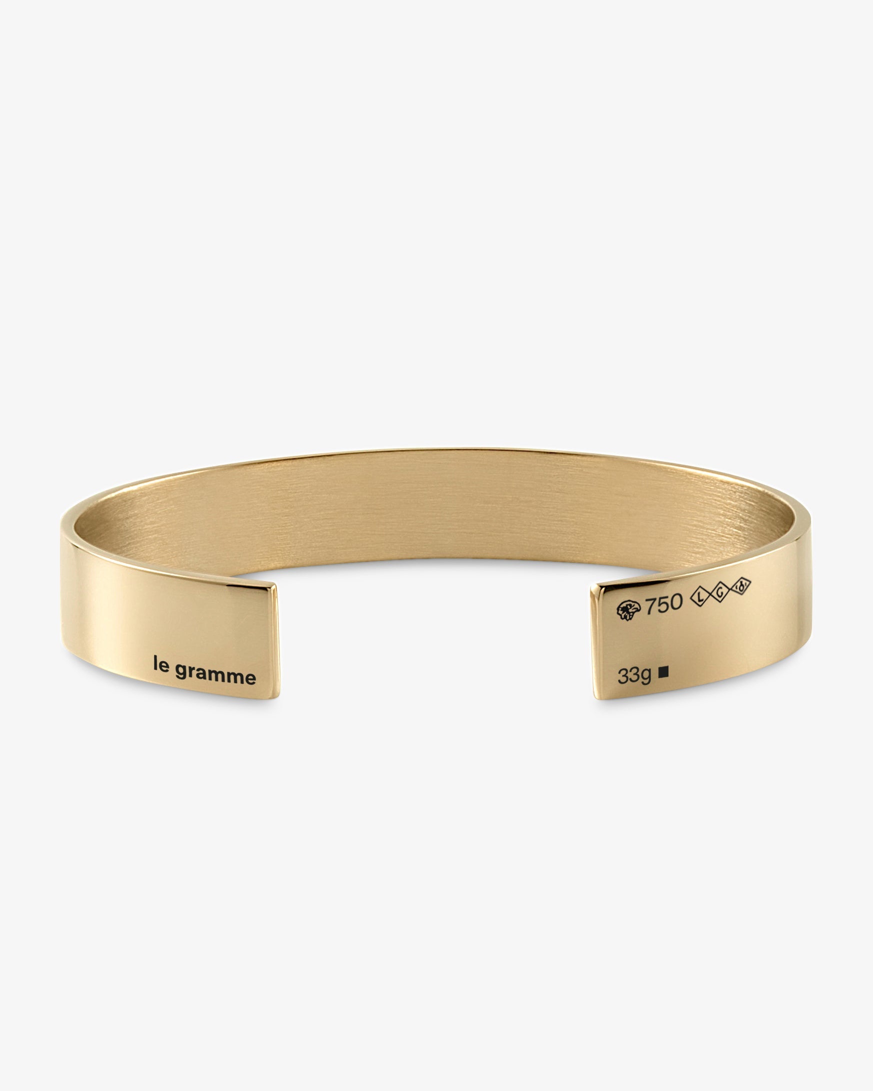 Le gramme 33g polished 18k gold ribbon bracelet