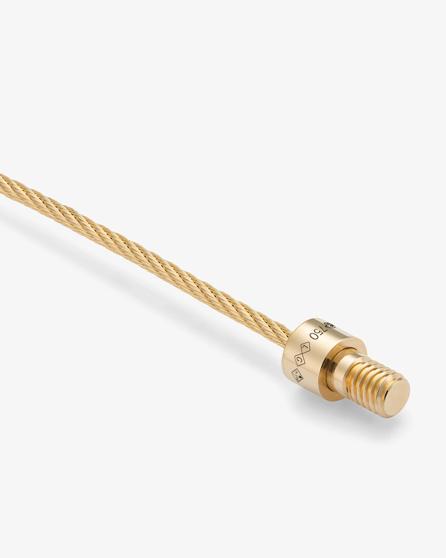 Le gramme 9g polished 18k gold black diamond cable bracelet