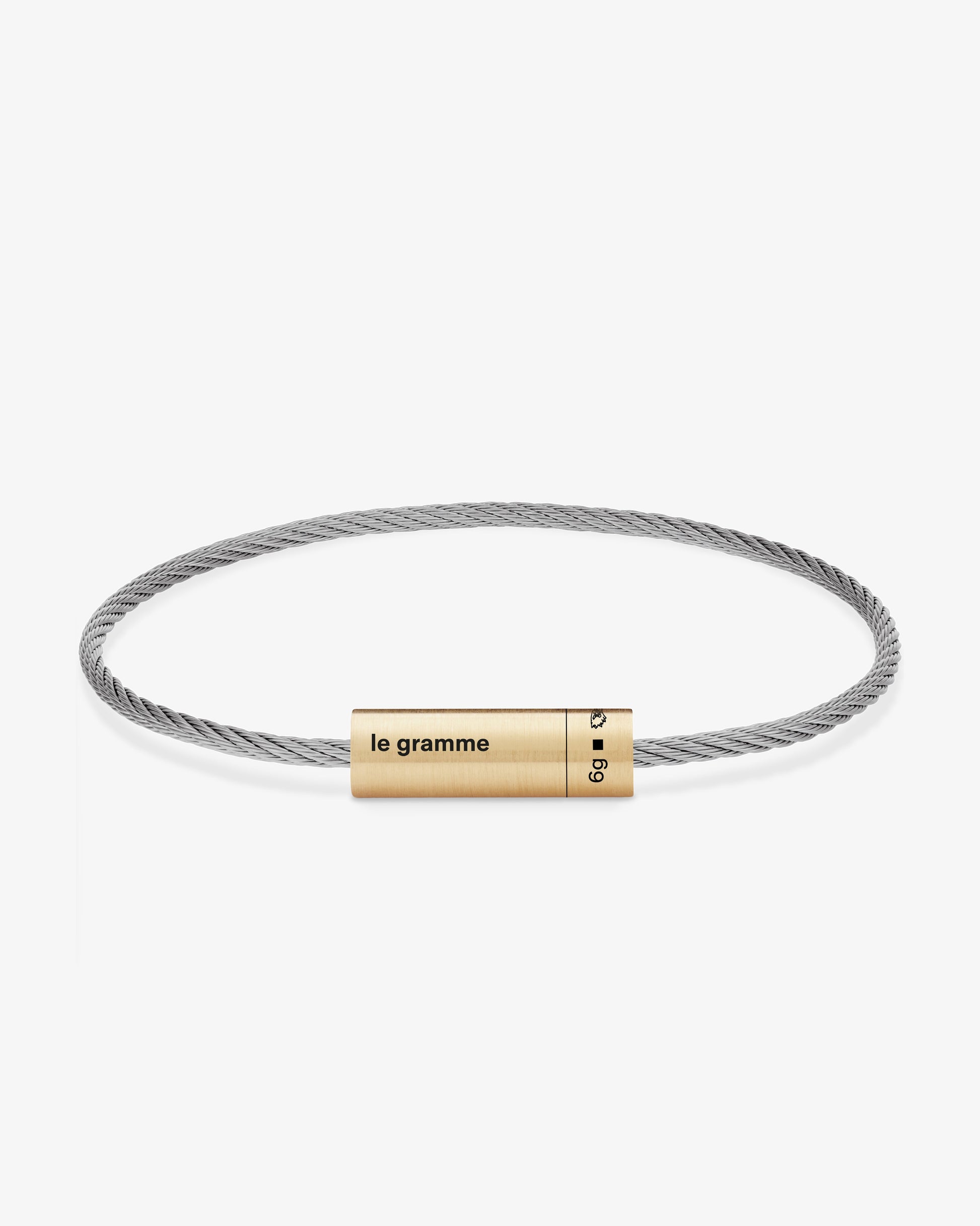 Le gramme 6g brushed 18k gold cable bracelet