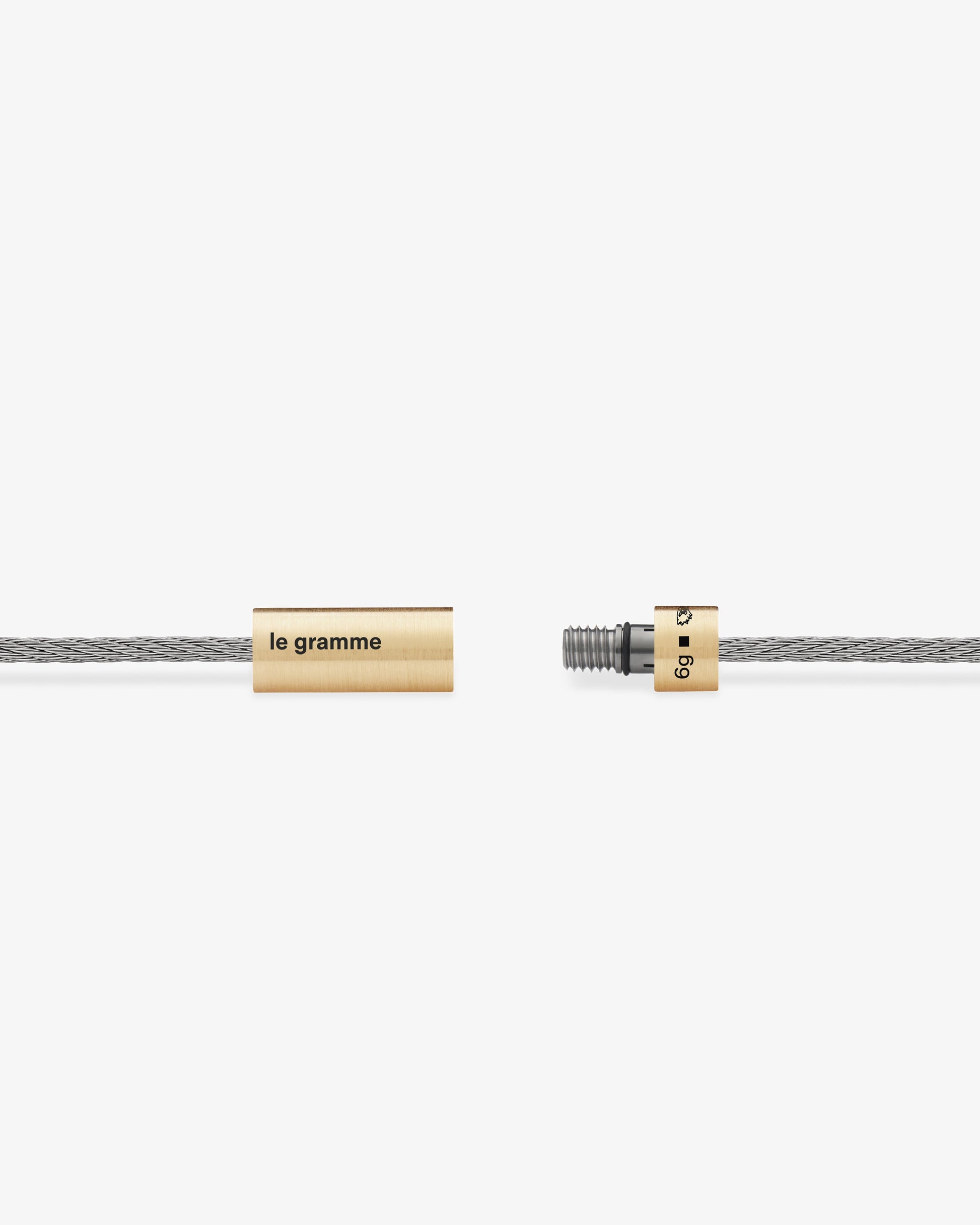 Le gramme 6g brushed 18k gold cable bracelet