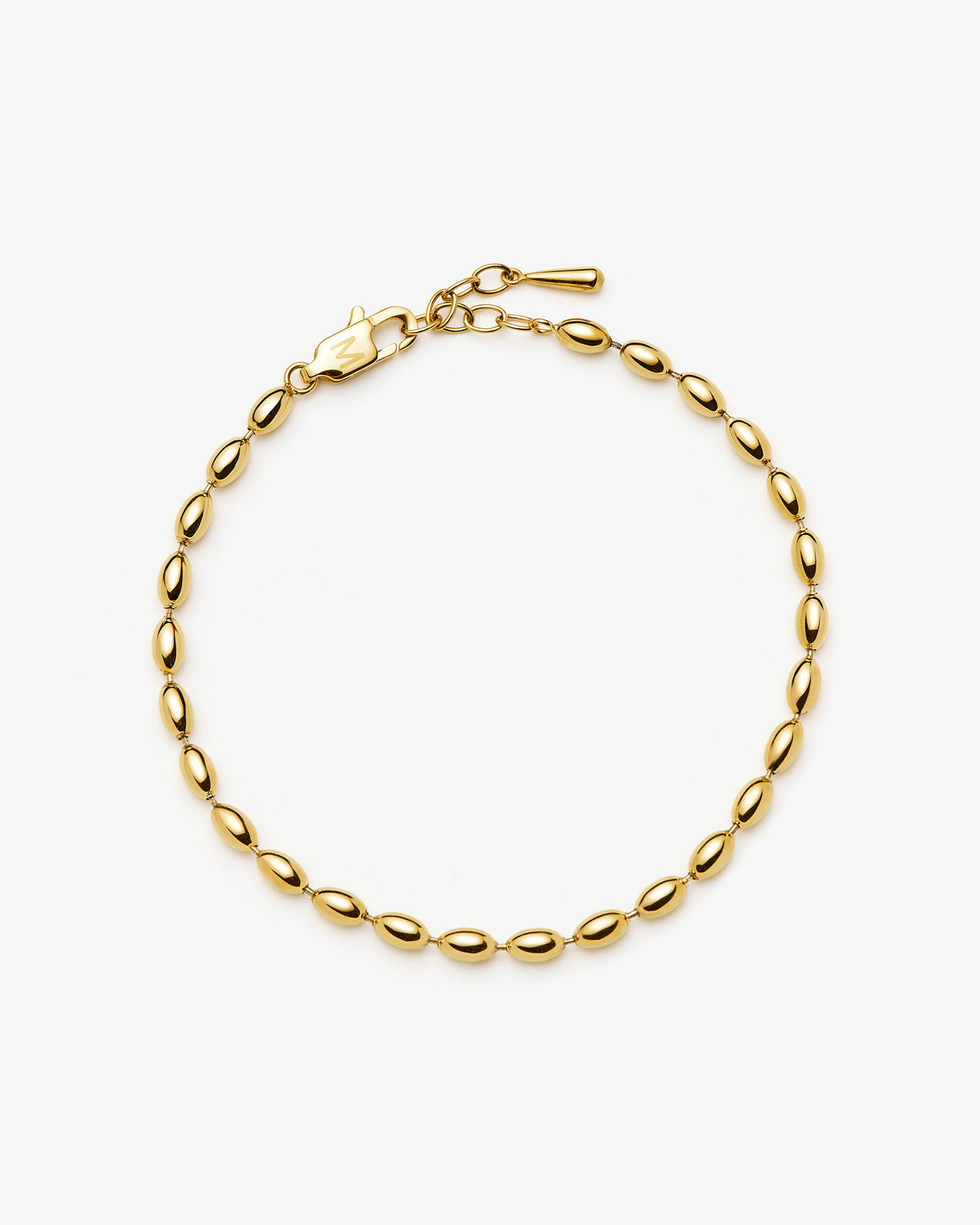 Missoma Molten Olive Chain Bracelet in gold-plated brass