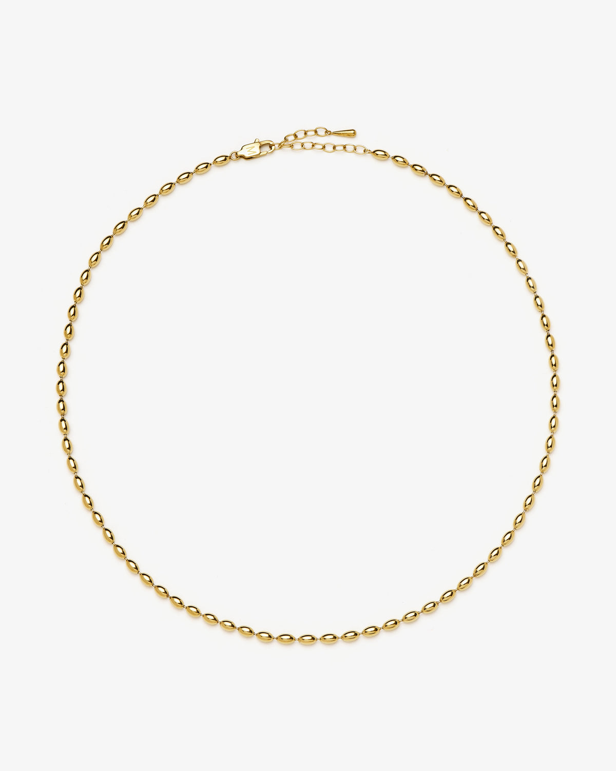 Missoma Molten Olive Chain Necklace in gold-plated brass