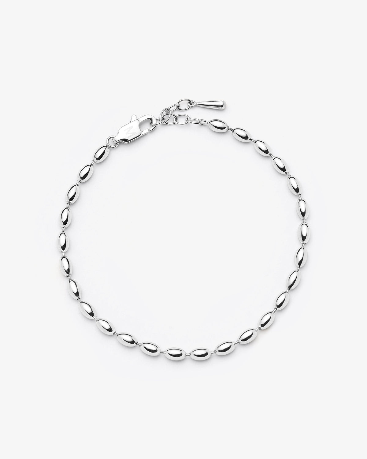 Missoma Molten Olive Chain Bracelet in silver-plated brass