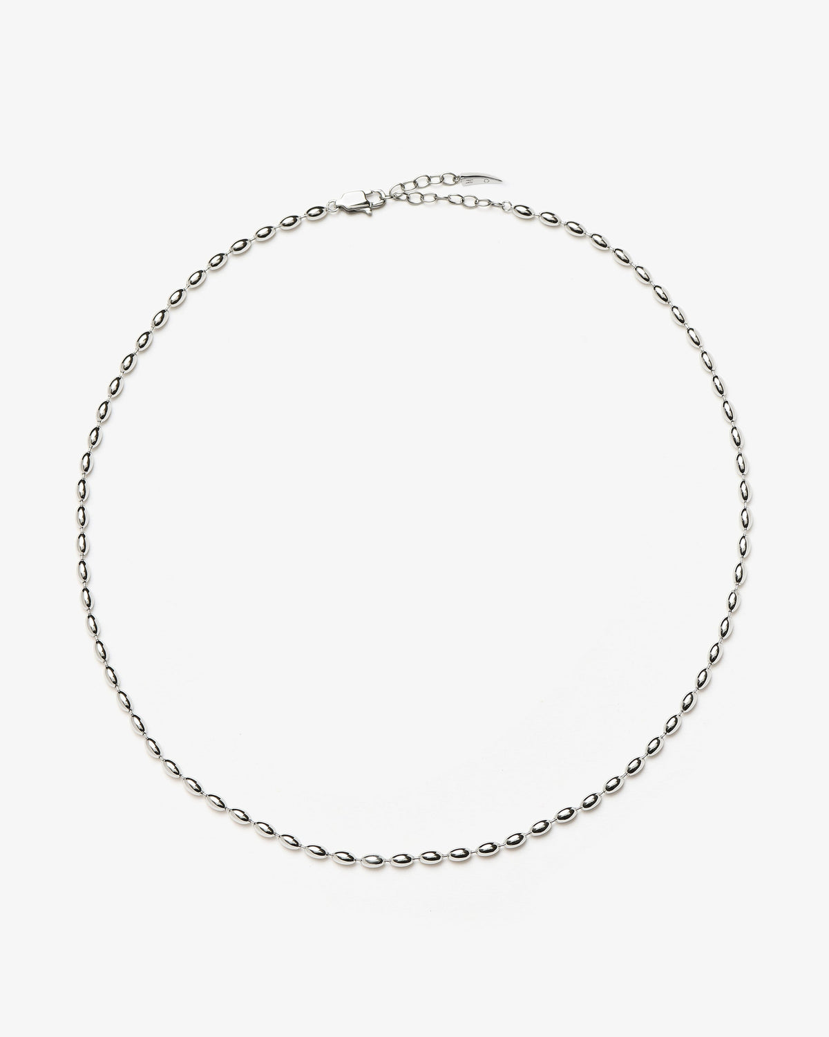 Missoma Molten Olive Chain Necklace in silver-plated brass