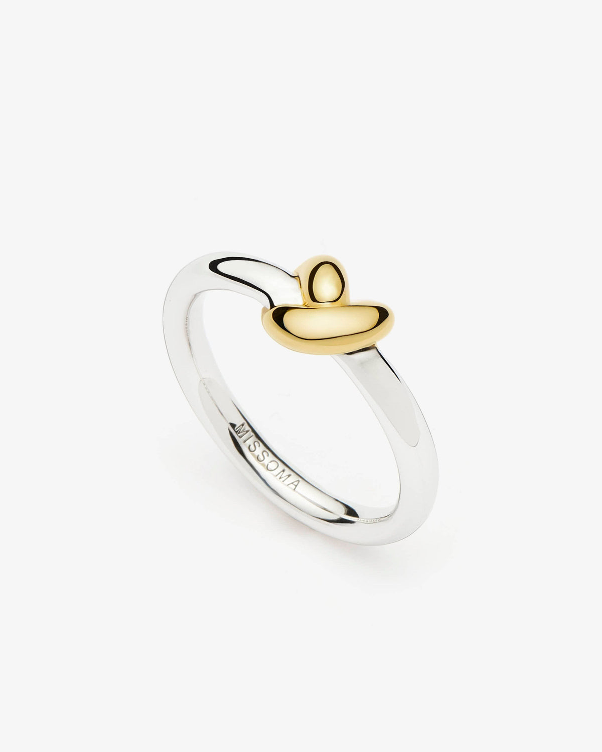Missoma Lucy Williams Knot Stacking Ring in gold-plated brass