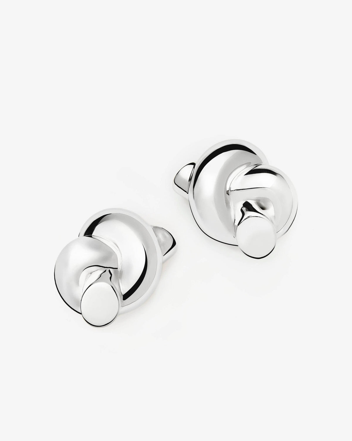 Missoma Lucy Williams Knot Oversized Stud Earrings in silver-plated brass