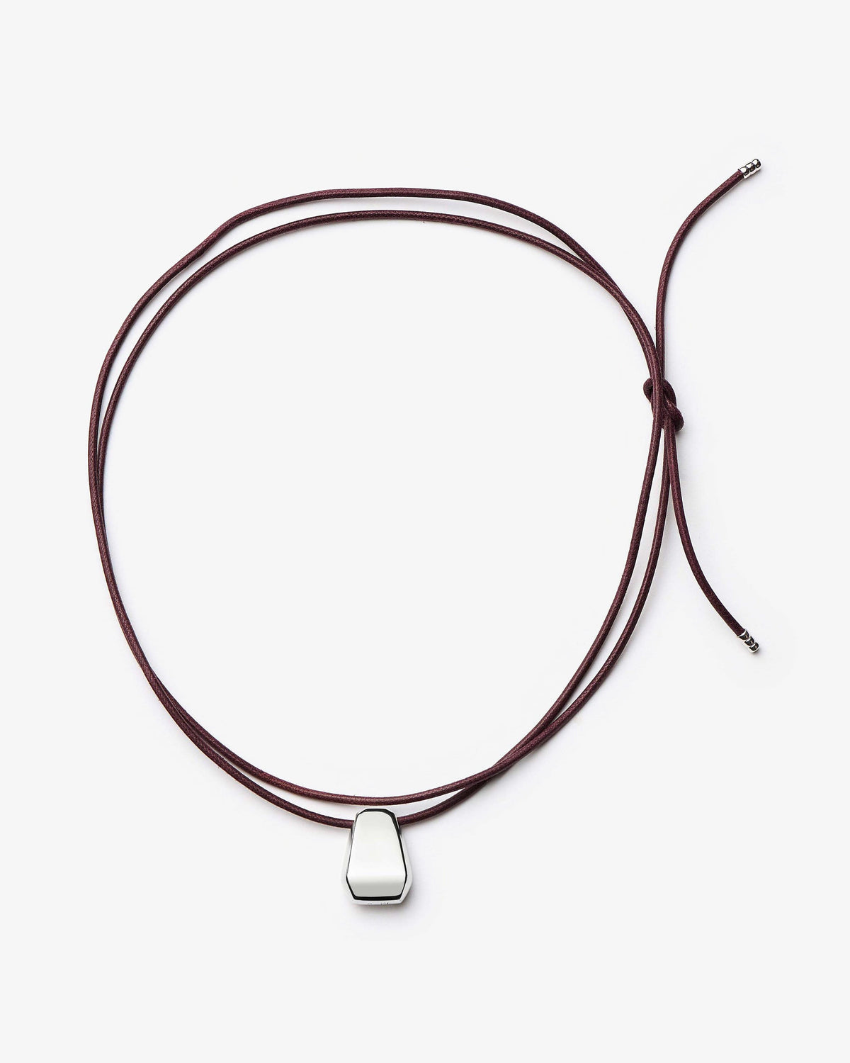 Missoma Lucy Williams Arco Cord Necklace in silver-plated brass, view 3