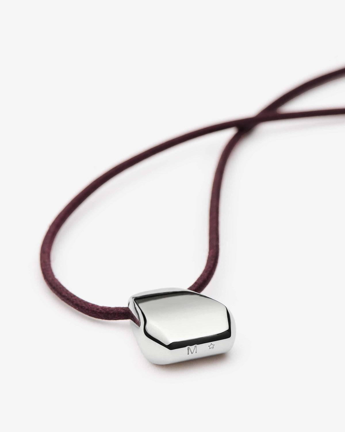 Missoma Lucy Williams Arco Cord Necklace in silver-plated brass, view 4