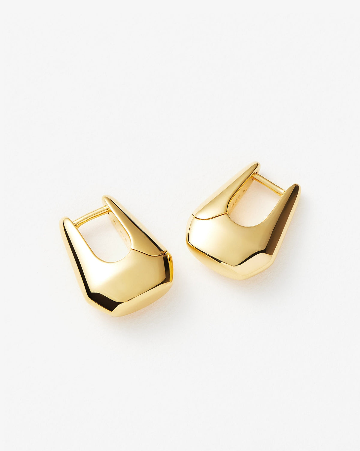 Missoma Lucy Williams Arco Small Hoop Earrings in gold vermeil, view 3