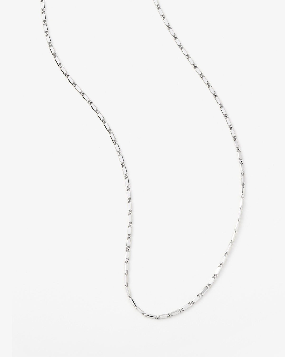 Missoma Lucy Williams Horizon Link Chain Necklace in sterling silver, view 2
