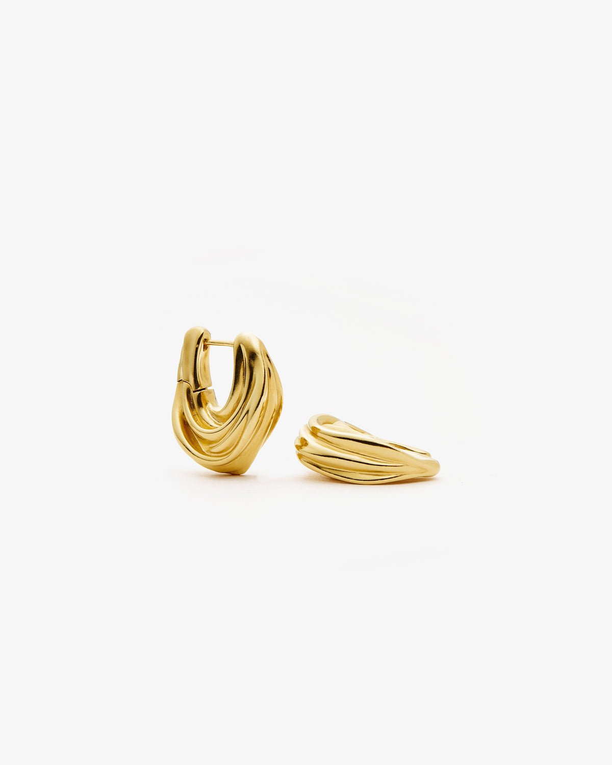 Missoma x MARKGONG Draped Small Hoop Earrings in gold-plated brass