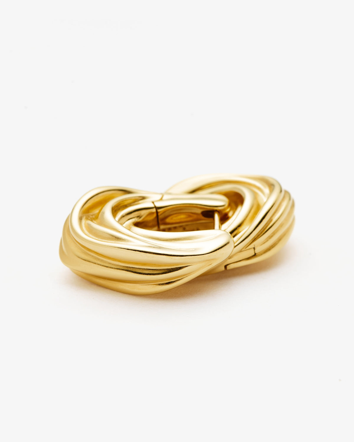 Missoma x MARKGONG Draped Small Hoop Earrings in gold-plated brass, view 5