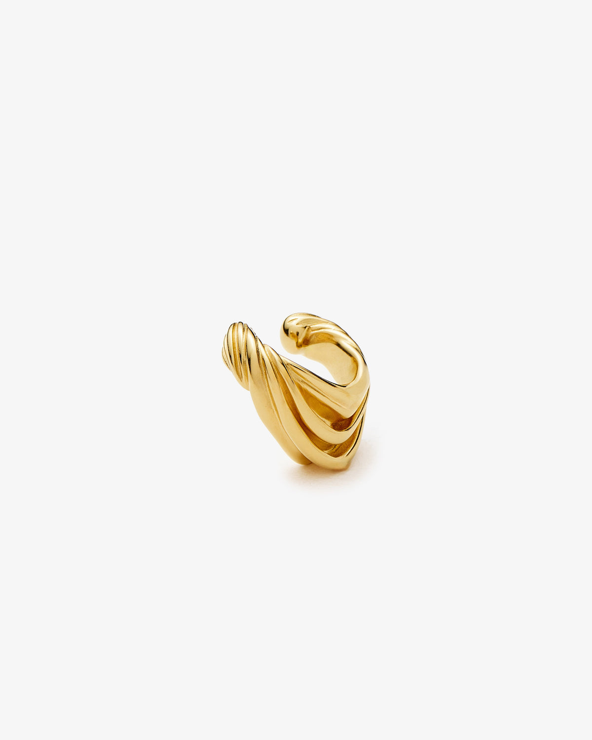 Missoma x MARKGONG Draped Ear Cuff in gold-plated brass