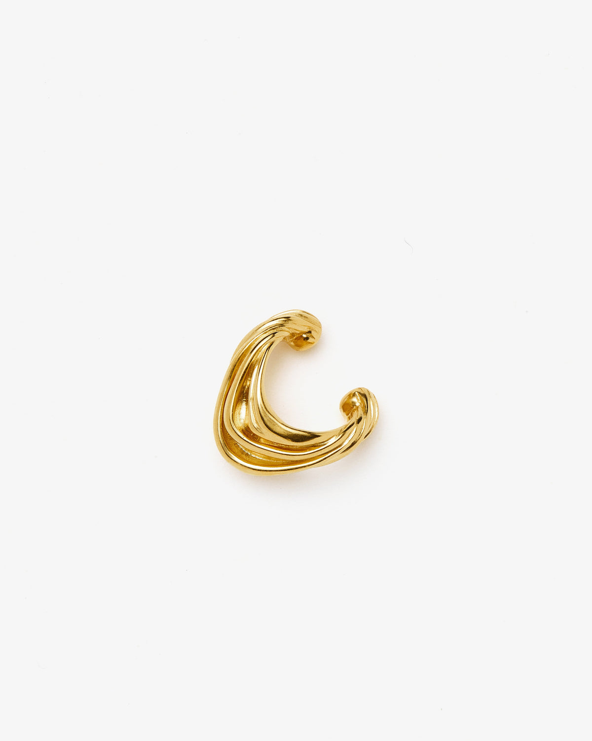 Missoma x MARKGONG Draped Ear Cuff in gold-plated brass, view 2