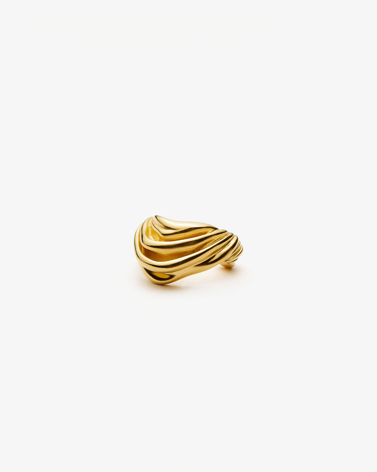 Missoma x MARKGONG Draped Ear Cuff in gold-plated brass, view 3