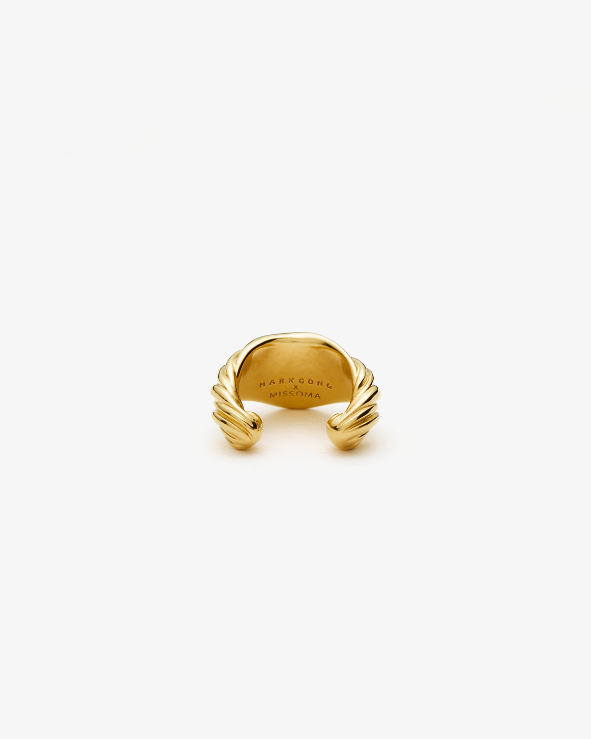 Missoma x MARKGONG Draped Ear Cuff in gold-plated brass, view 4