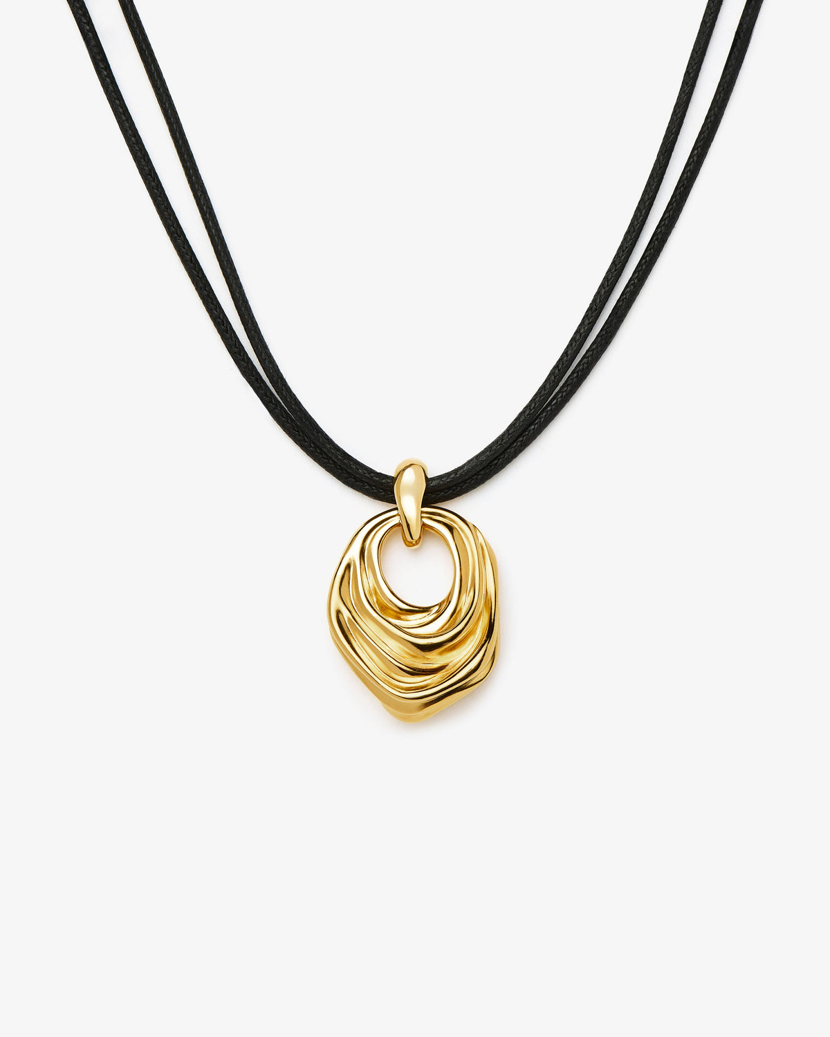 Missoma x MARKGONG Draped Statement Cord Necklace in gold-plated brass