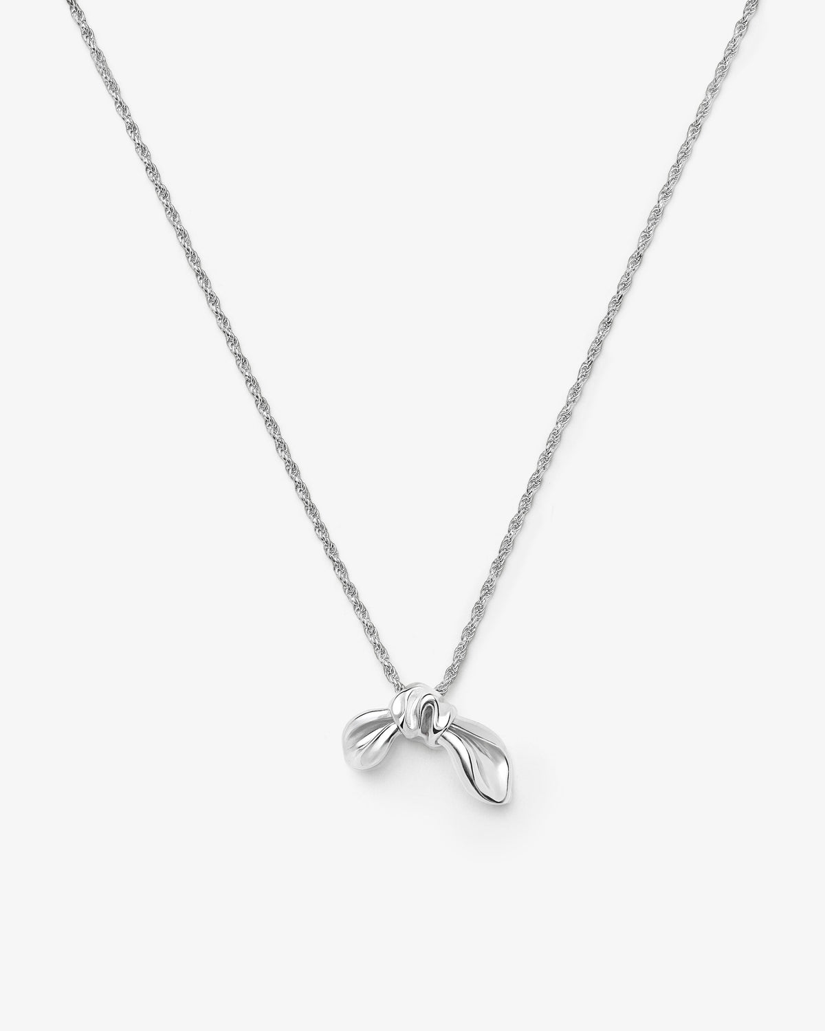 Missoma x MARKGONG Bow Pendant Necklace in silver-plated brass