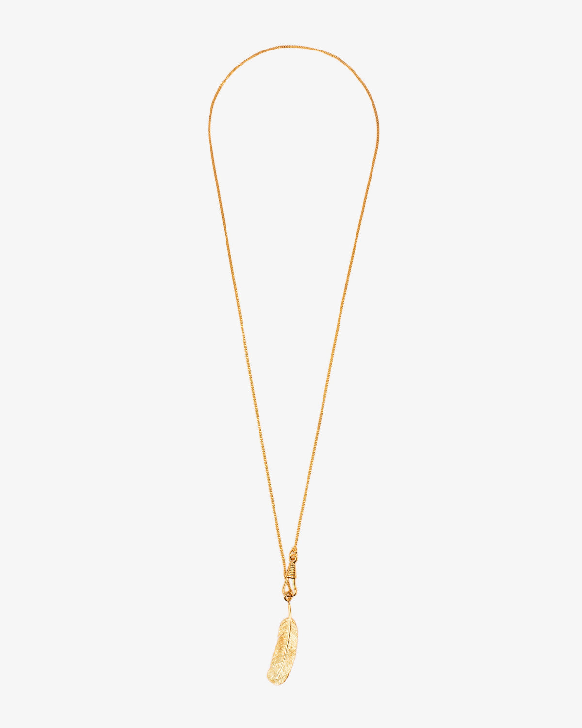 Wouters & Hendrix Long Feather Pendant Necklace