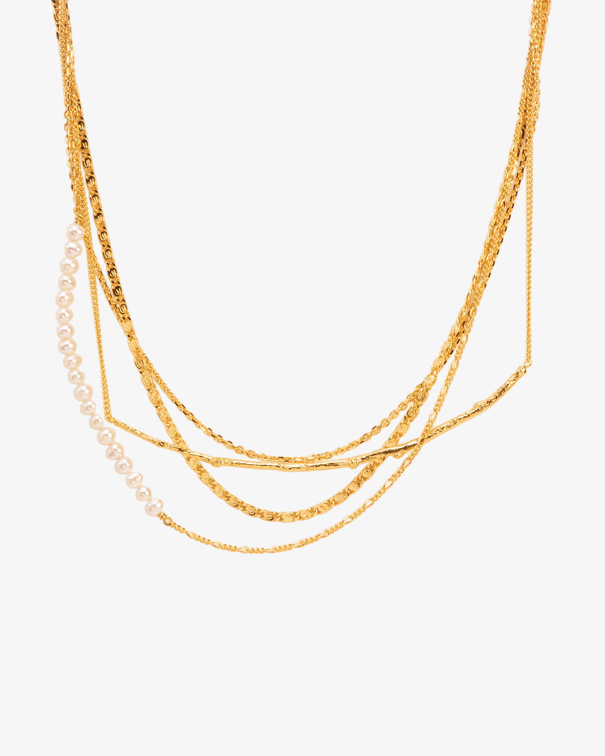 Wouters & Hendrix Branch and Pearl Layered Necklace