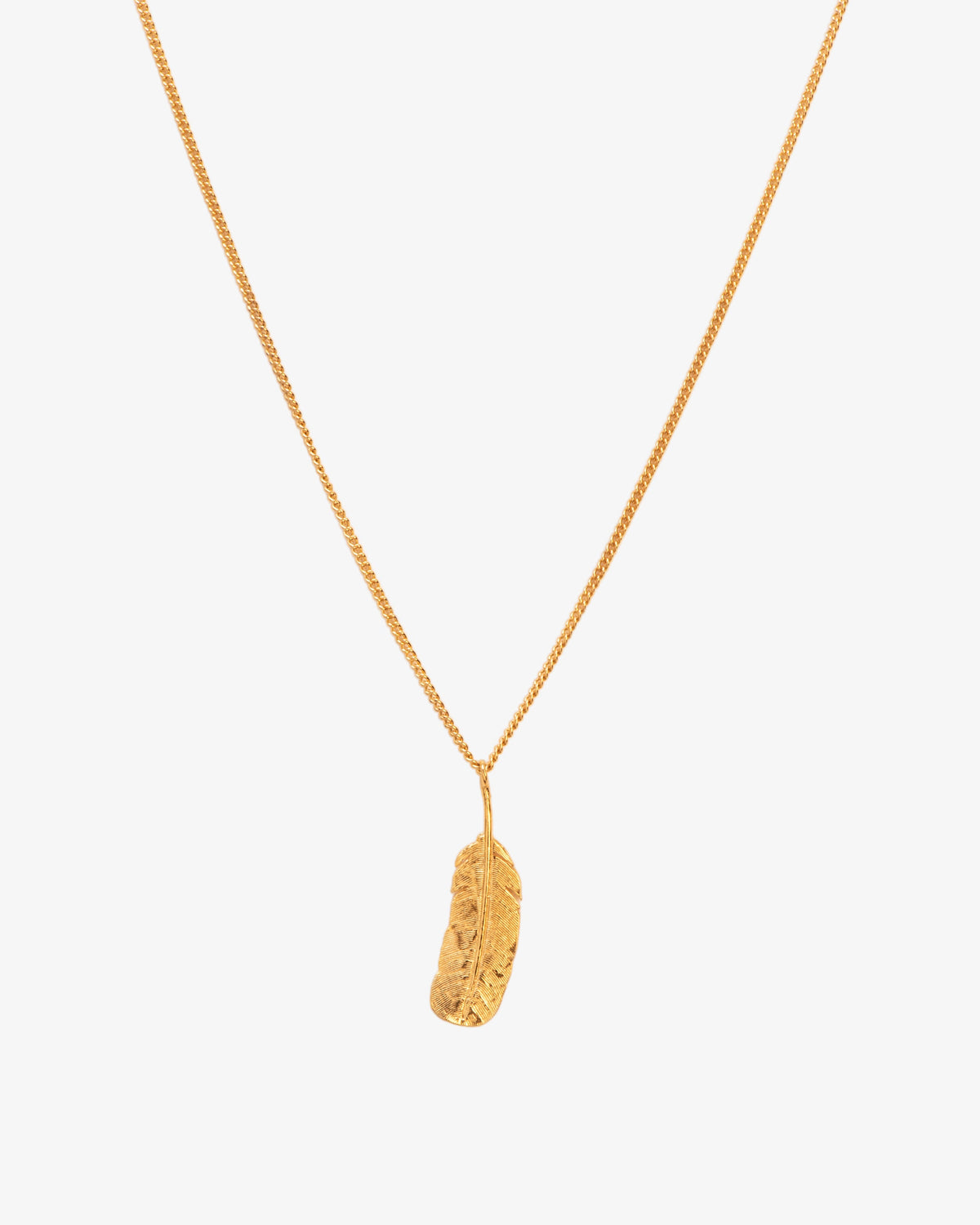Wouters & Hendrix Feather Pendant Necklace, side view