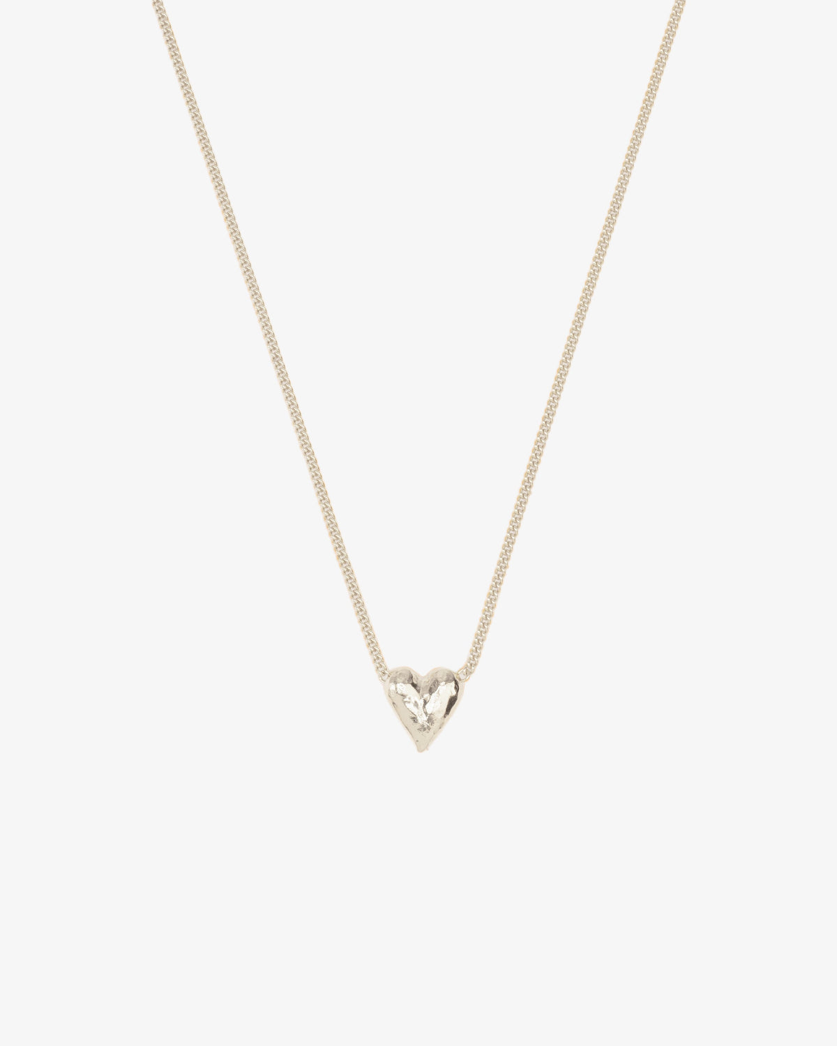 Wouters & Hendrix Heart-Shaped Hammered Pendant Necklace, side view