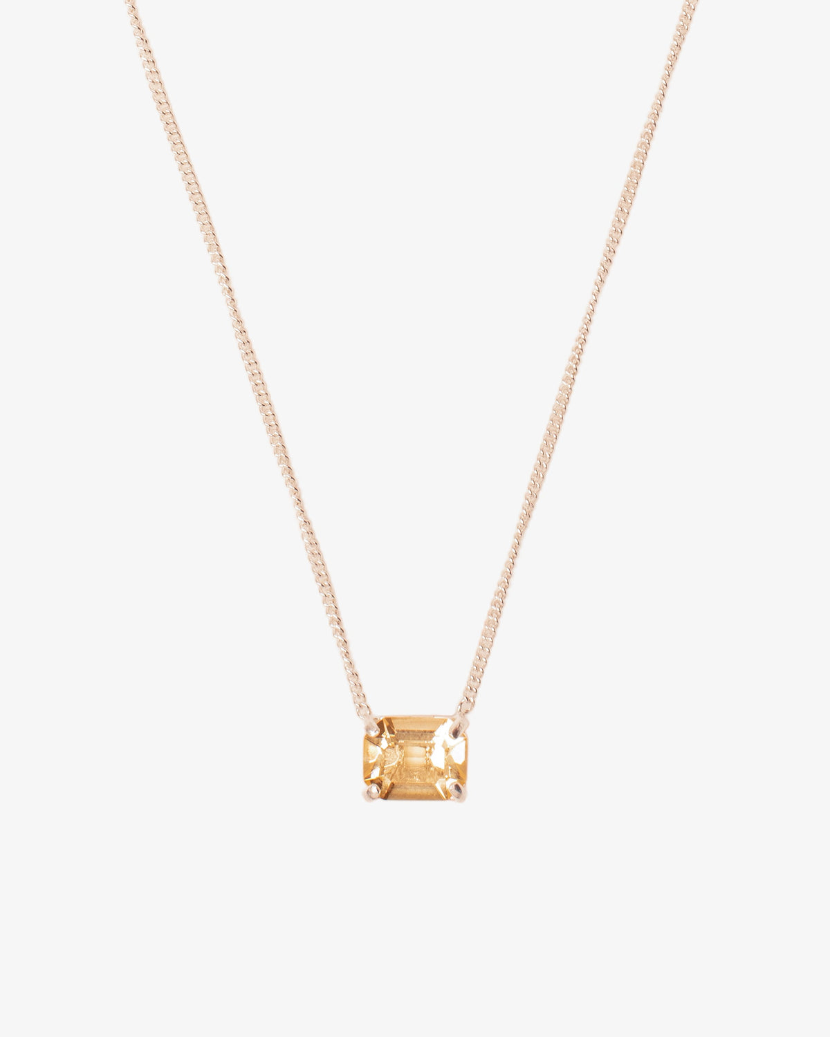 Wouters & Hendrix Citrine Crystal Necklace, side view