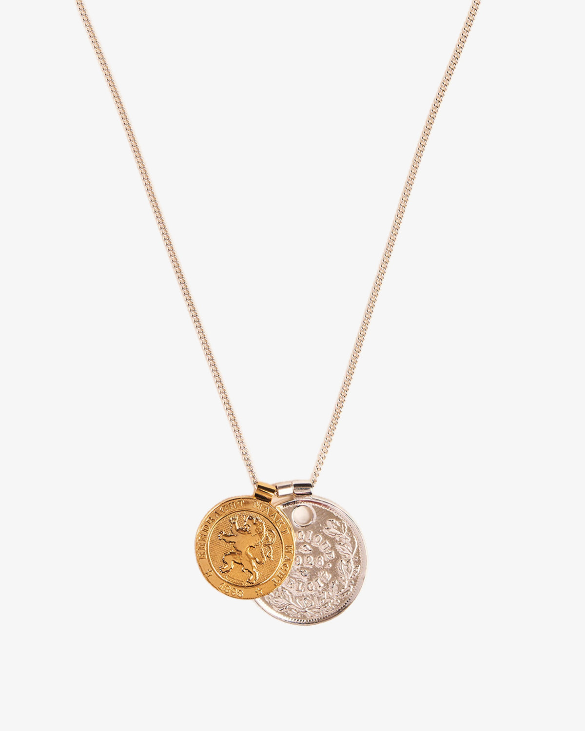 Wouters & Hendrix Double Coin Necklace, side view