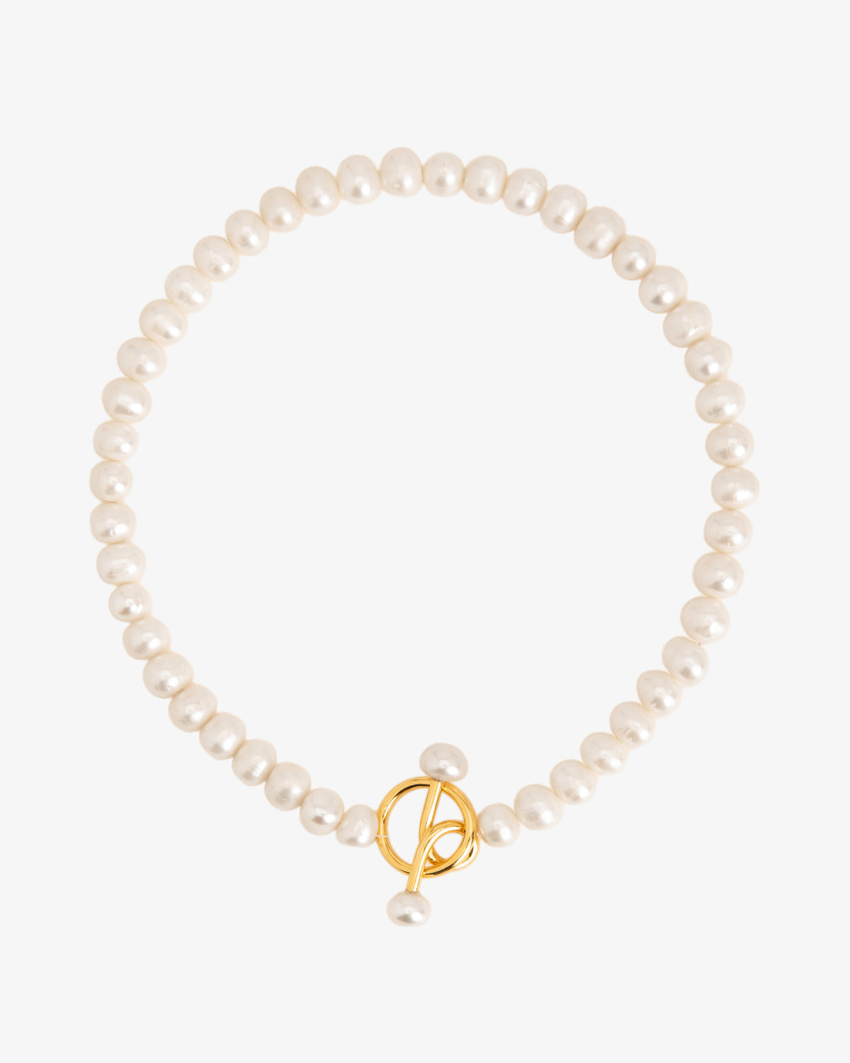 Statement Freshwater Pearl and T-Bar Necklace