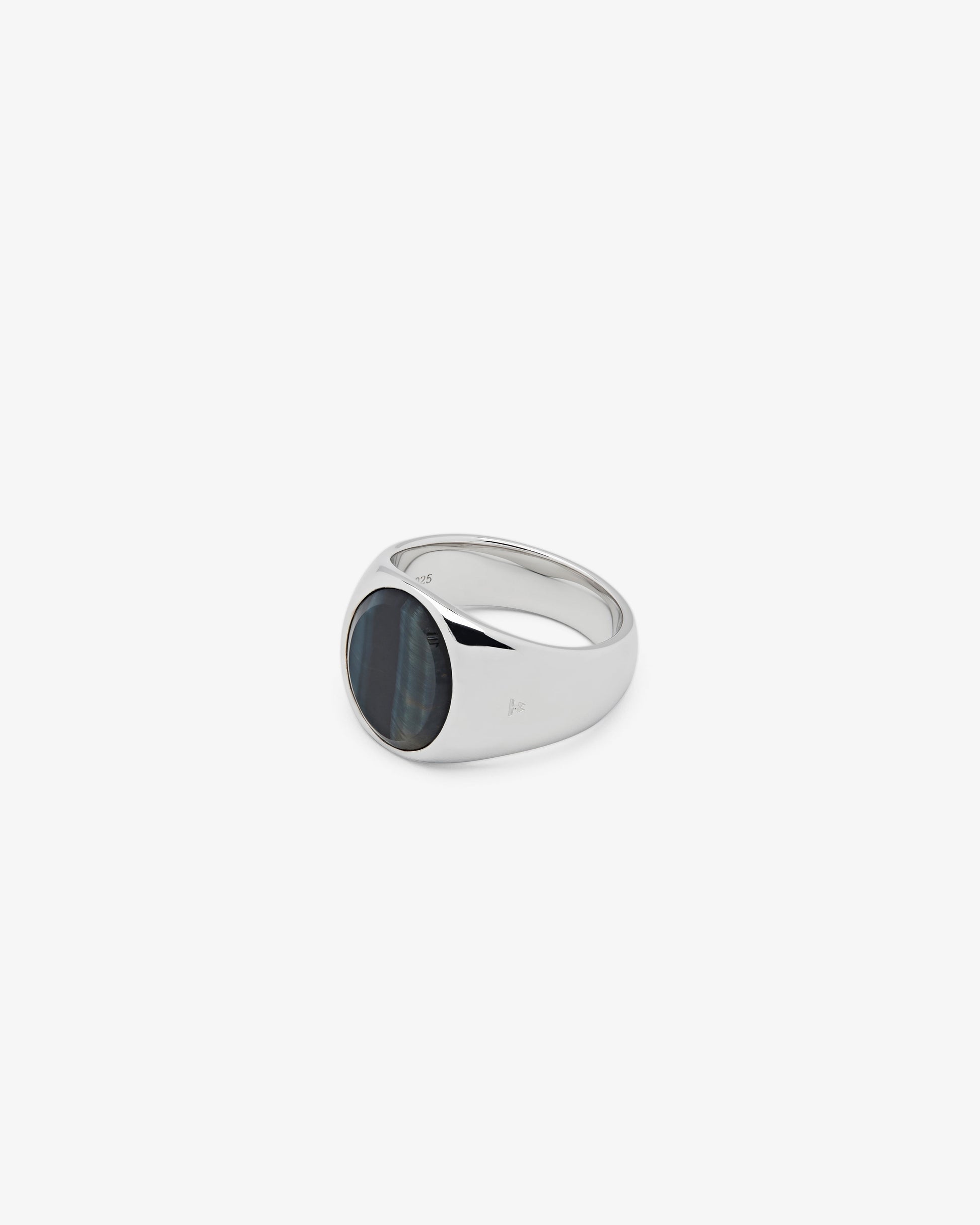 Tom Wood Oval Blue Hawk Eye Ring