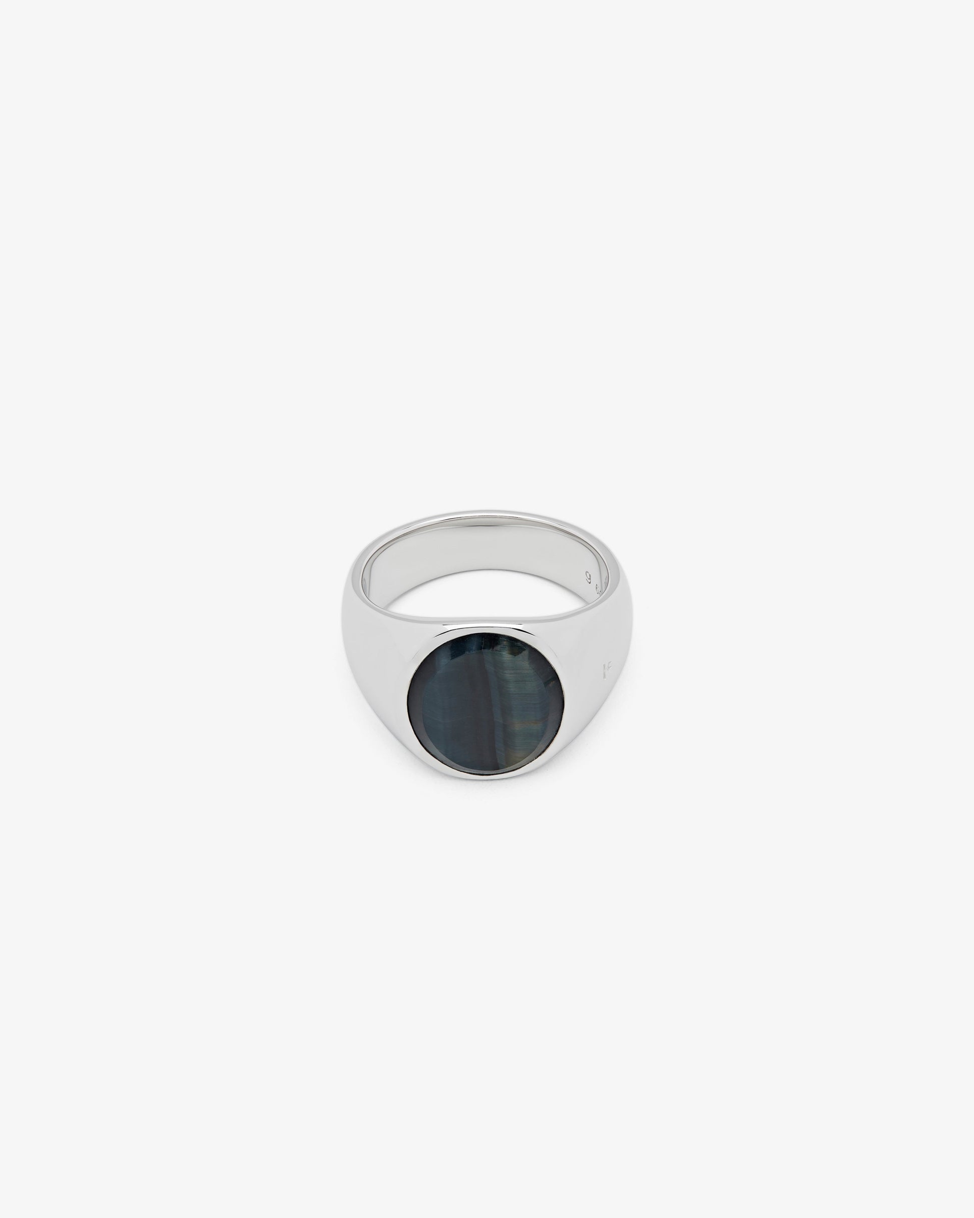 Tom Wood Oval Blue Hawk Eye Ring