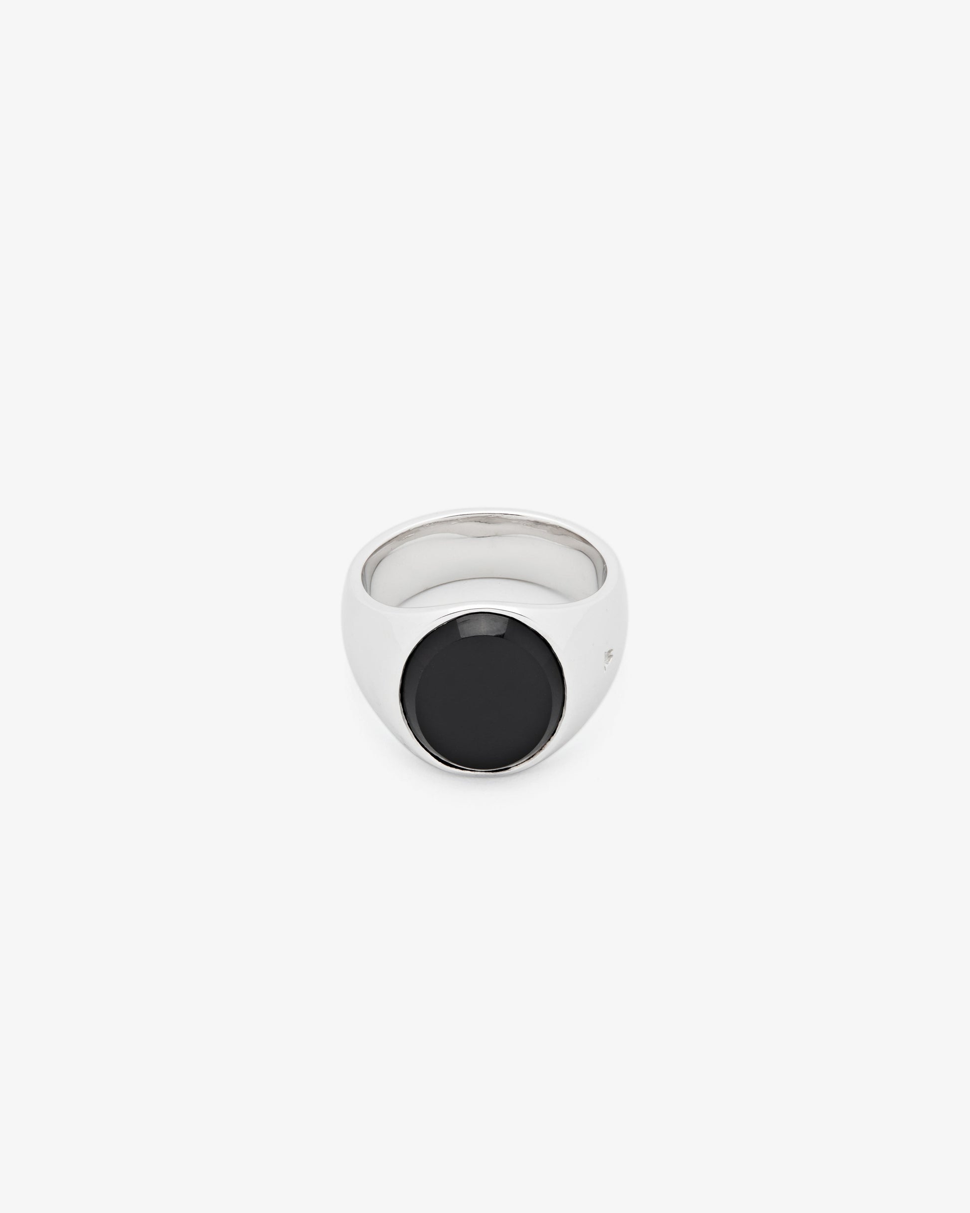 Tom Wood Oval Polished Black Onyx Ring