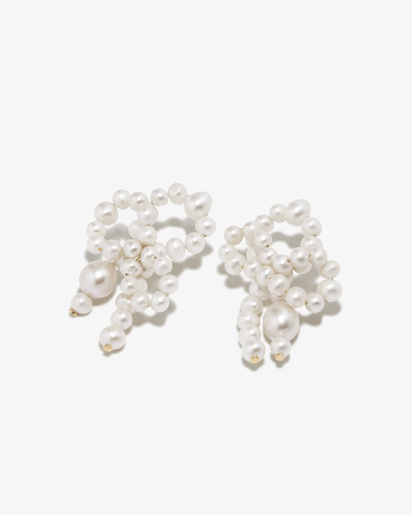 Completed Works – Pearl Bow Earrings