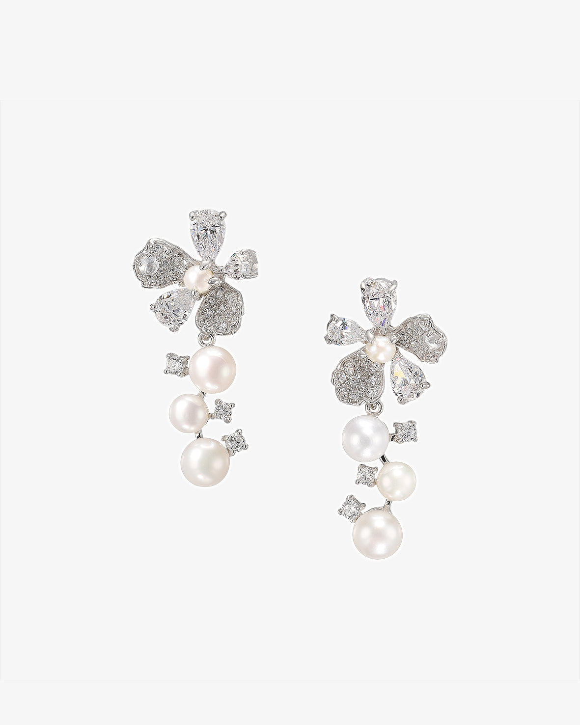 Anabela Chan Pearl Snow Rose Earrings