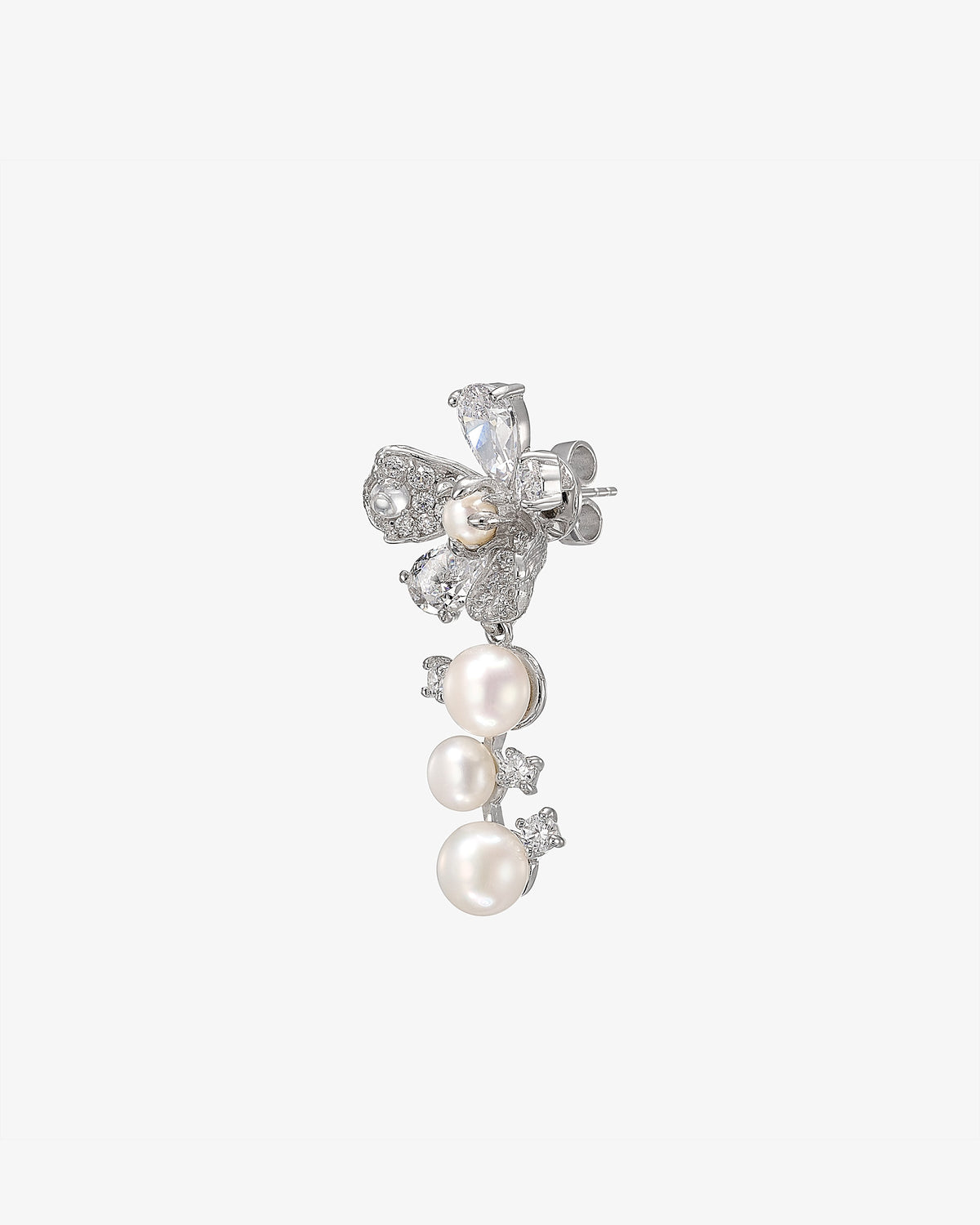 Anabela Chan Pearl Snow Rose Earrings