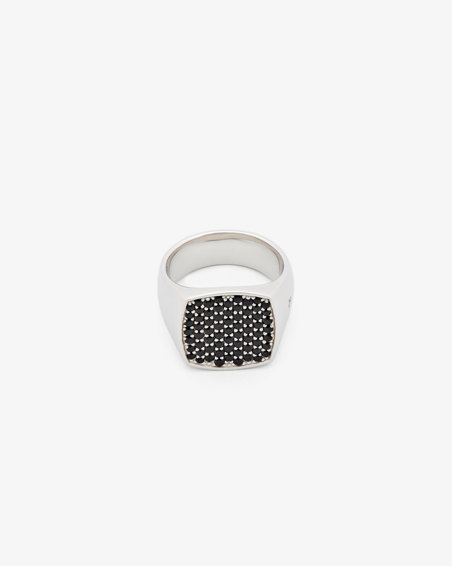 Tom Wood Pinkie Cushion Black Ring Spinel